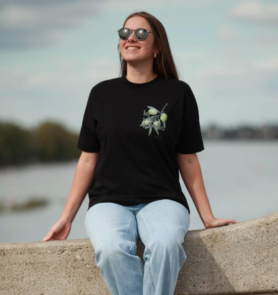 la vita è bella no. 2 - Oversize Shirt & Hoodie Bundle - black