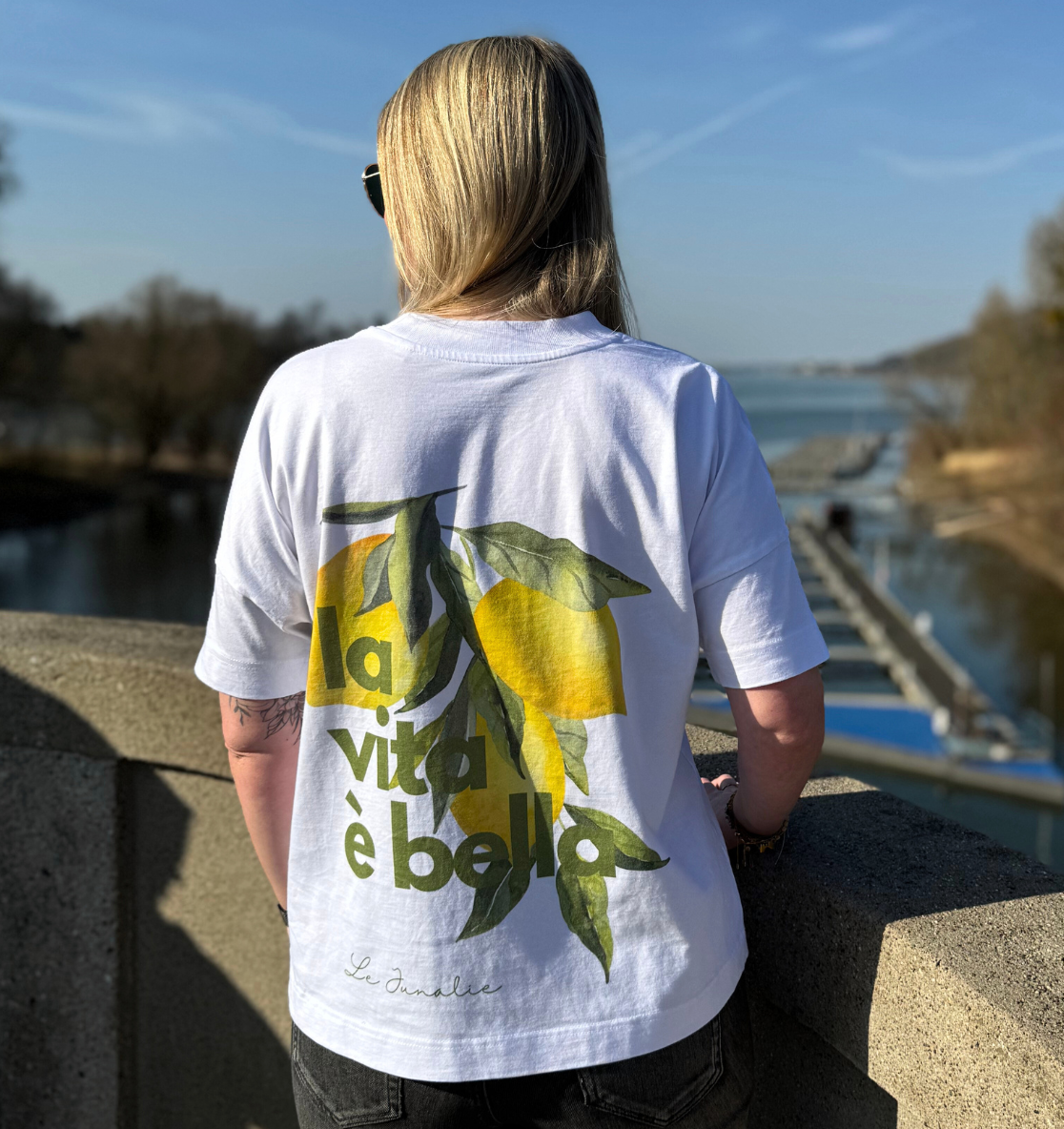 la vita è bella no. 1 - Oversize Shirt & Sweatshirt Bundle - white