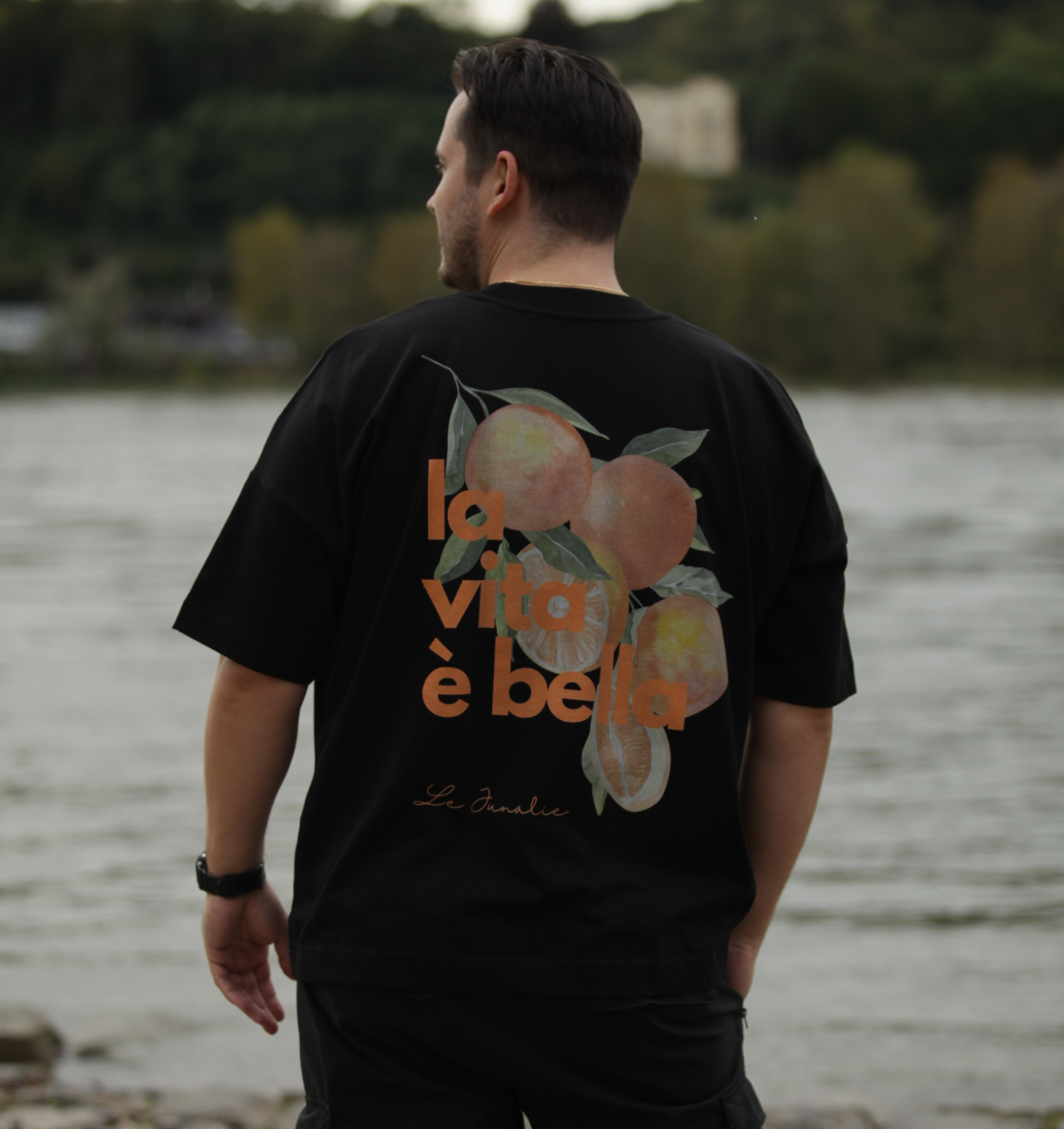 la vita è bella no. 3 - Oversize Shirt & Sweatshirt Bundle - black