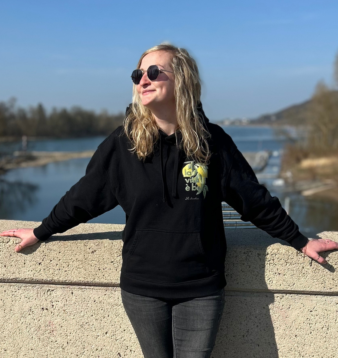 la vita è bella no. 1 - Oversize Shirt & Hoodie Bundle - black