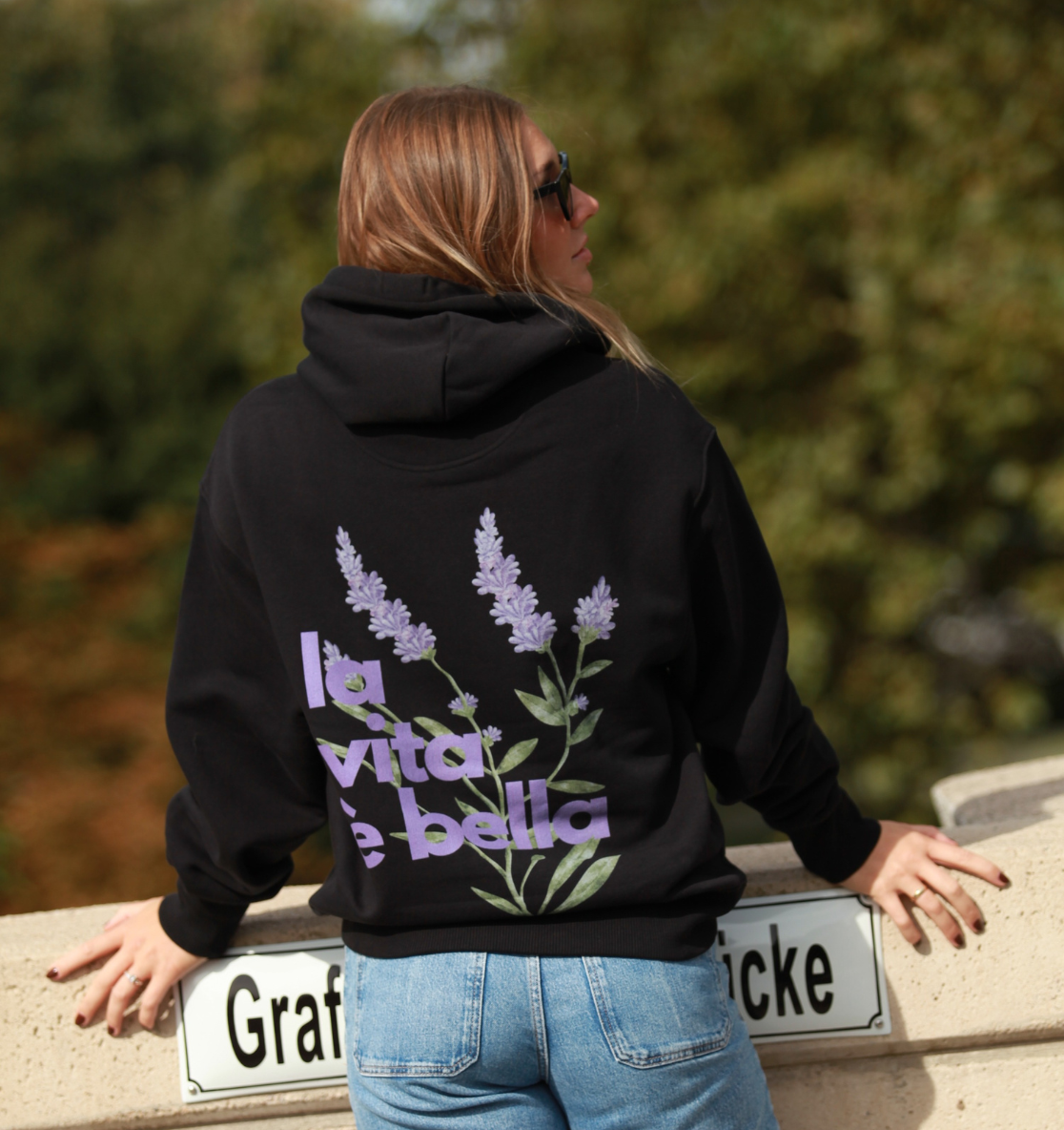 la vita è bella no. 4 - Oversize Shirt & Hoodie Bundle - black