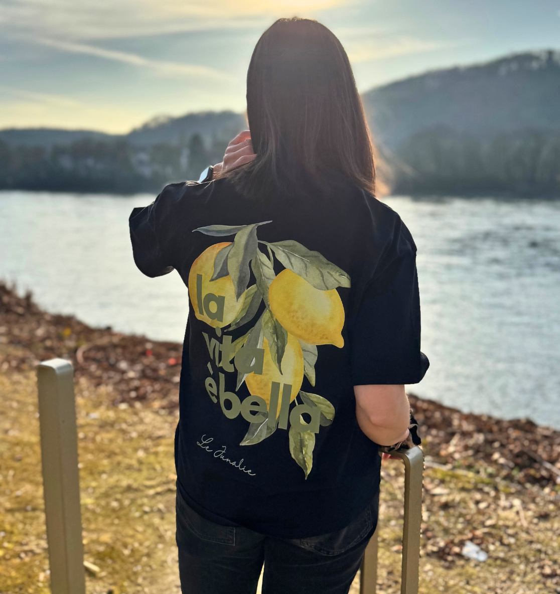 la vita è bella no. 1 - Oversize Shirt & Hoodie Bundle - black
