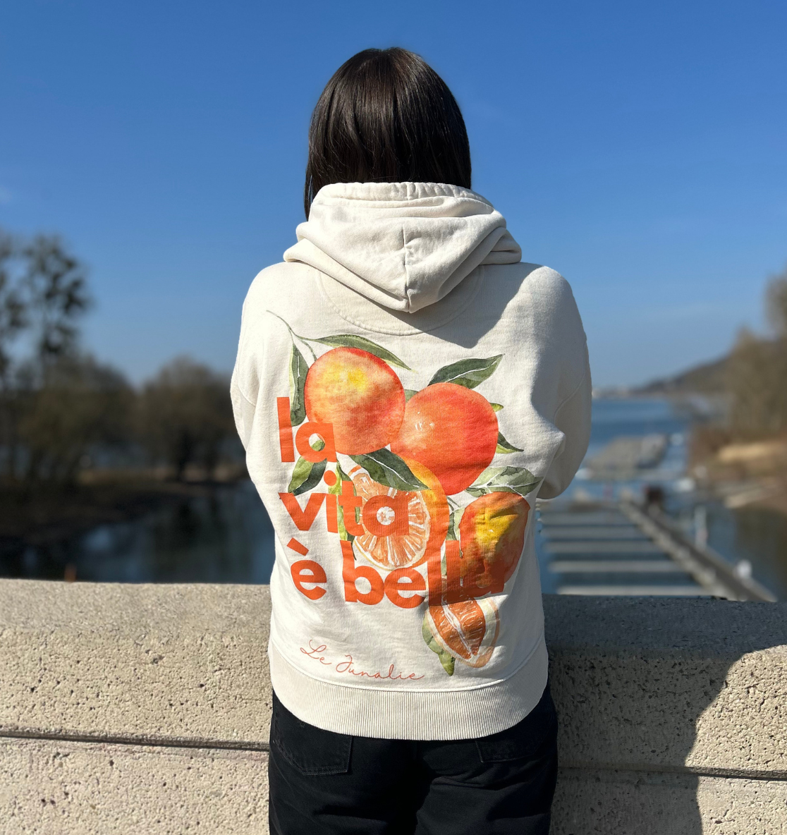 la vita è bella no. 3 - Oversize Shirt & Hoodie Bundle - natural raw