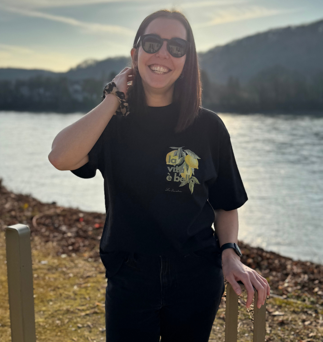 la vita è bella no. 1 - Oversize Shirt & Hoodie Bundle - black
