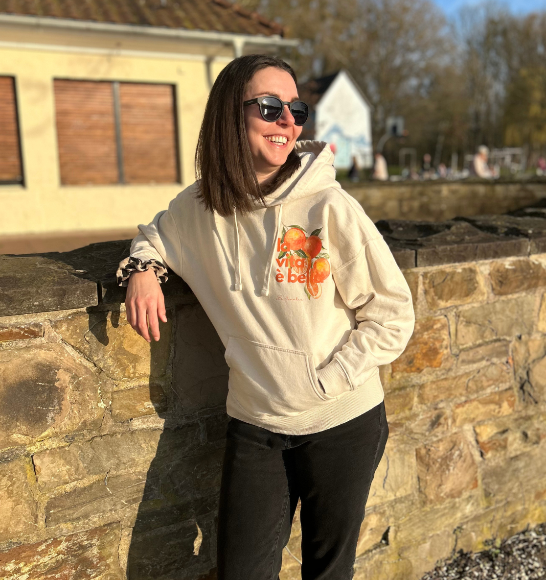 la vita è bella no. 3 - Oversize Shirt & Hoodie Bundle - natural raw