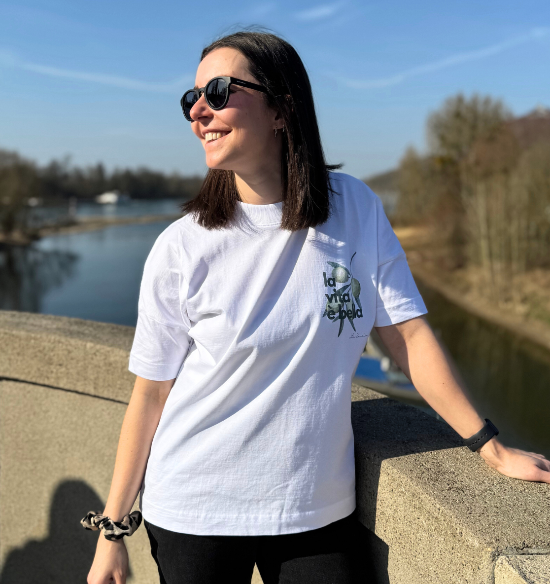 la vita è bella no. 2 - Oversize Shirt & Sweatshirt Bundle - white