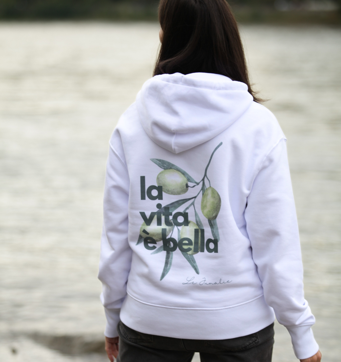 la vita è bella no. 2 - Oversize Shirt & Hoodie Bundle - white