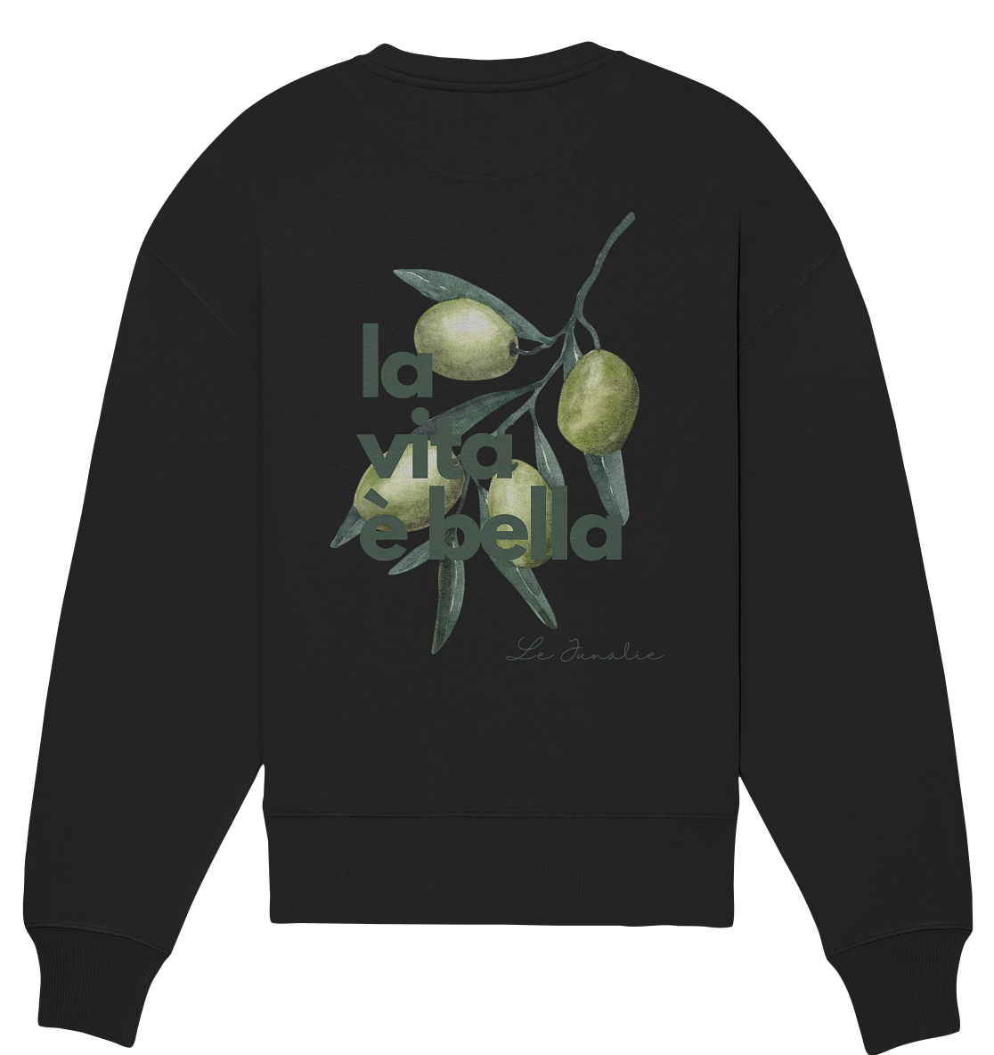 la vita è bella no. 2 - Oversize Shirt & Sweatshirt Bundle - black