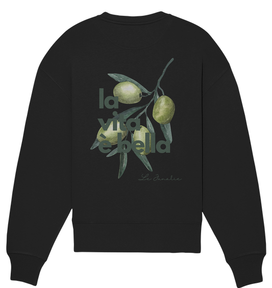 la vita è bella no. 2 - Oversize Shirt & Sweatshirt Bundle - black