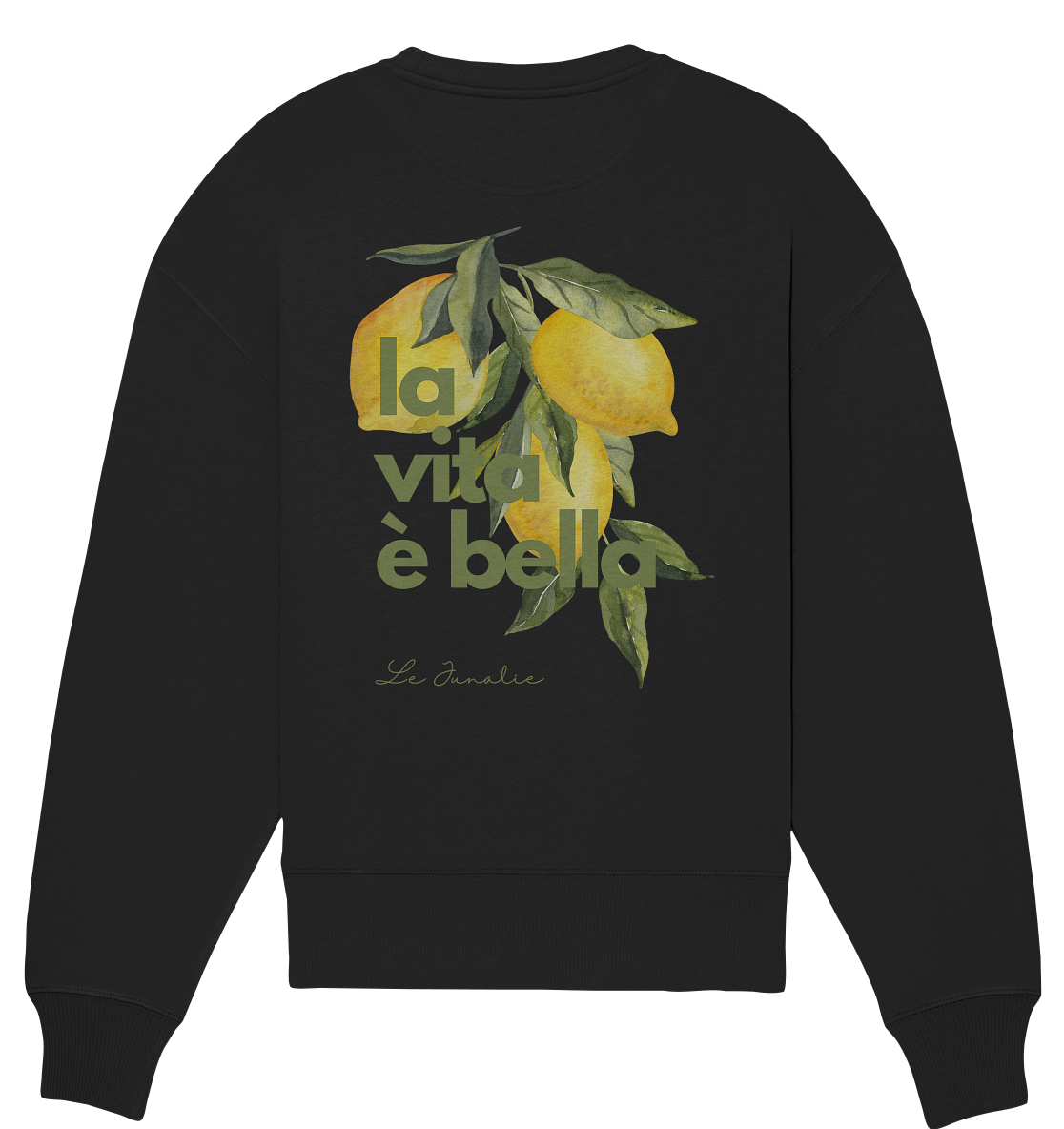 la vita è bella no. 1 - Oversize Shirt & Sweatshirt Bundle - black
