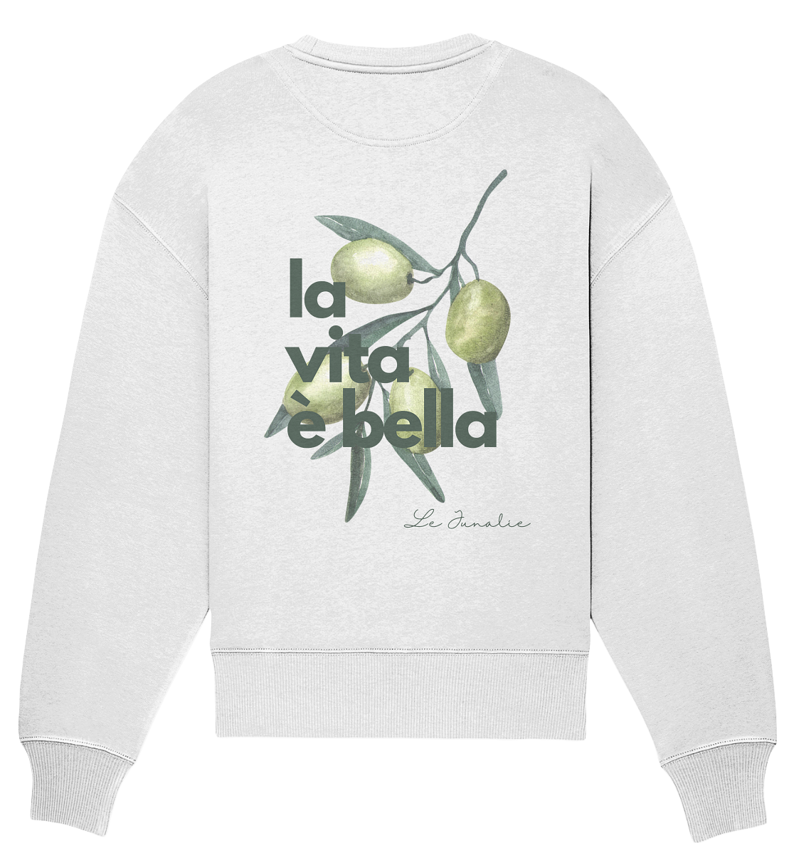 la vita è bella no. 2 - Oversize Shirt & Sweatshirt Bundle - white