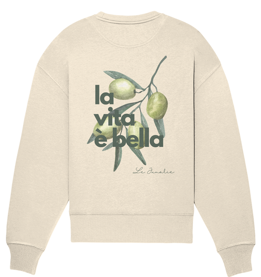 la vita è bella no. 2 - Organic Oversize Sweatshirt