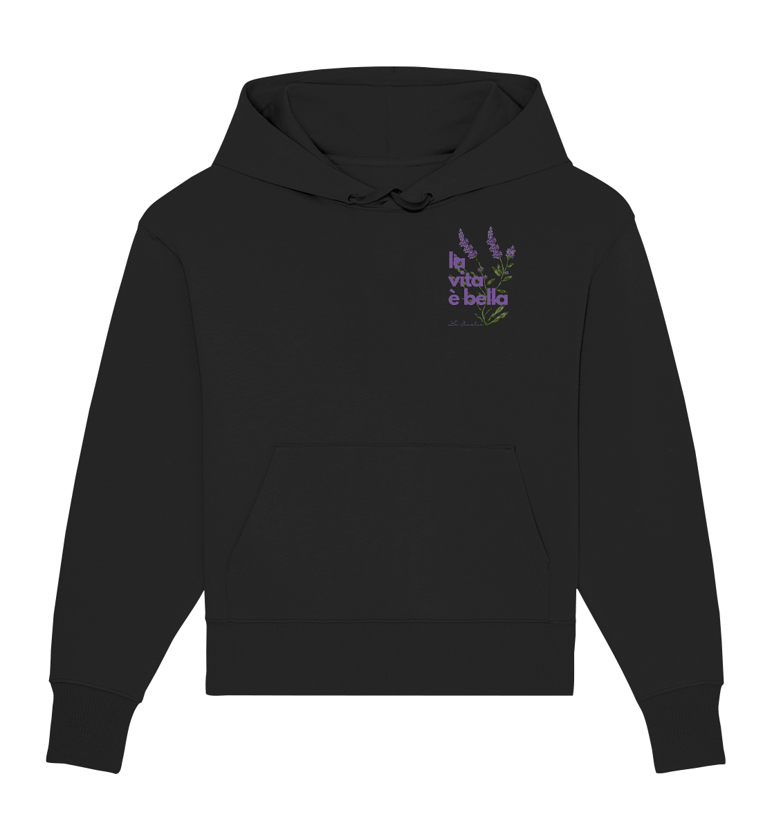 la vita è bella no. 4 - Oversize Shirt & Hoodie Bundle - black