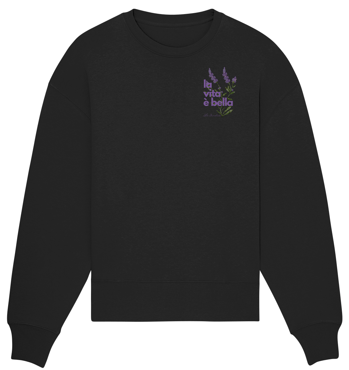 la vita è bella no. 4 - Oversize Shirt & Sweatshirt Bundle - black
