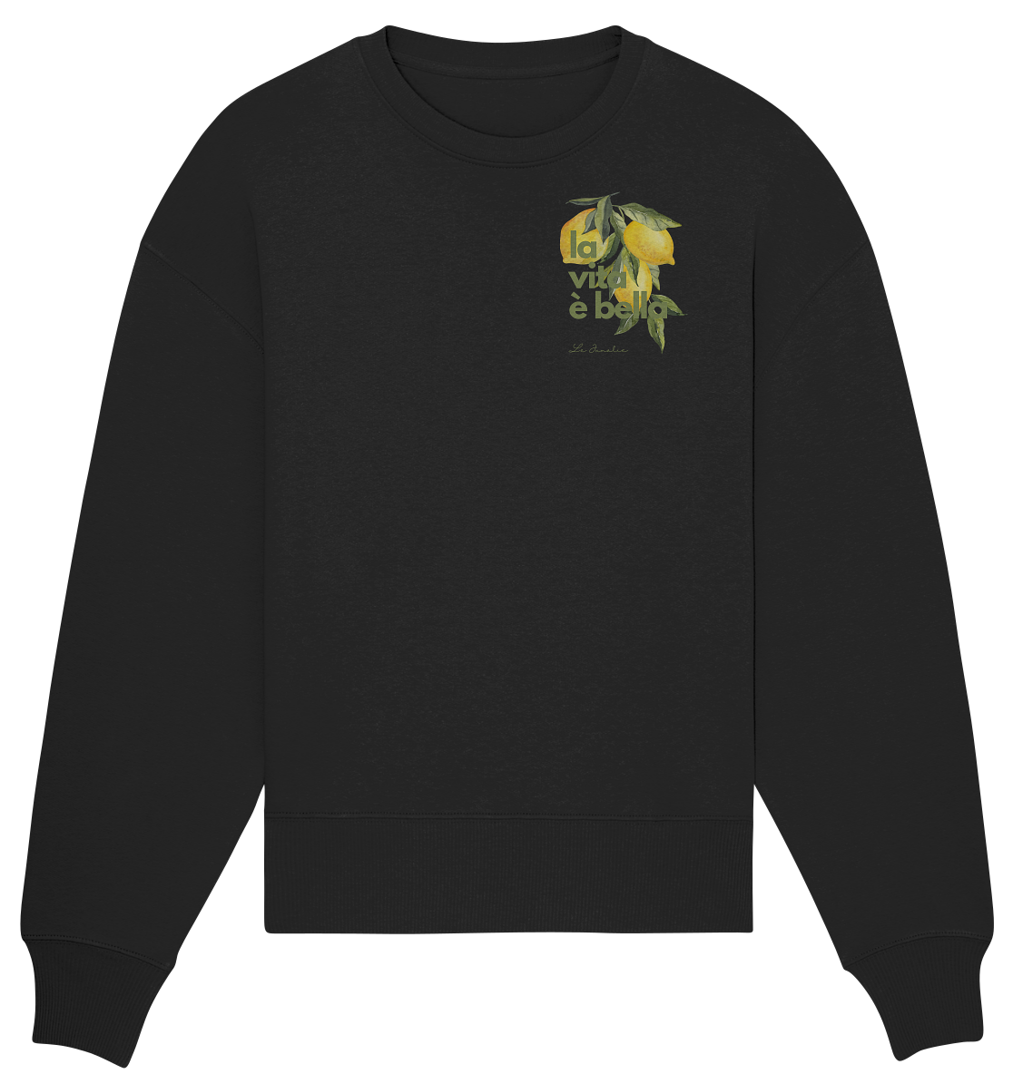 la vita è bella no. 1 - Oversize Shirt & Sweatshirt Bundle - black