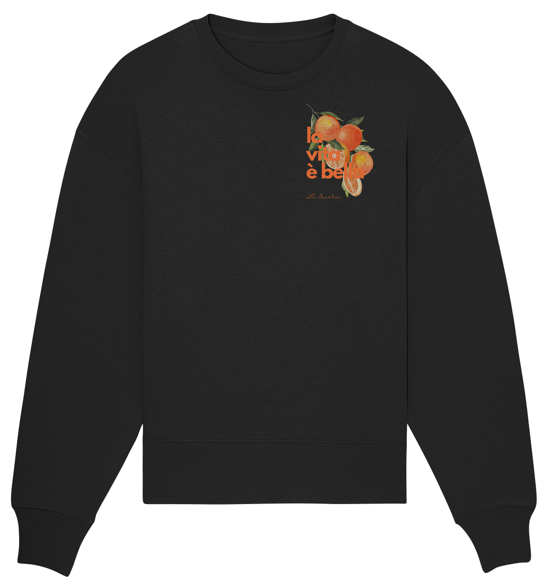 la vita è bella no. 3 - Oversize Shirt & Sweatshirt Bundle - black