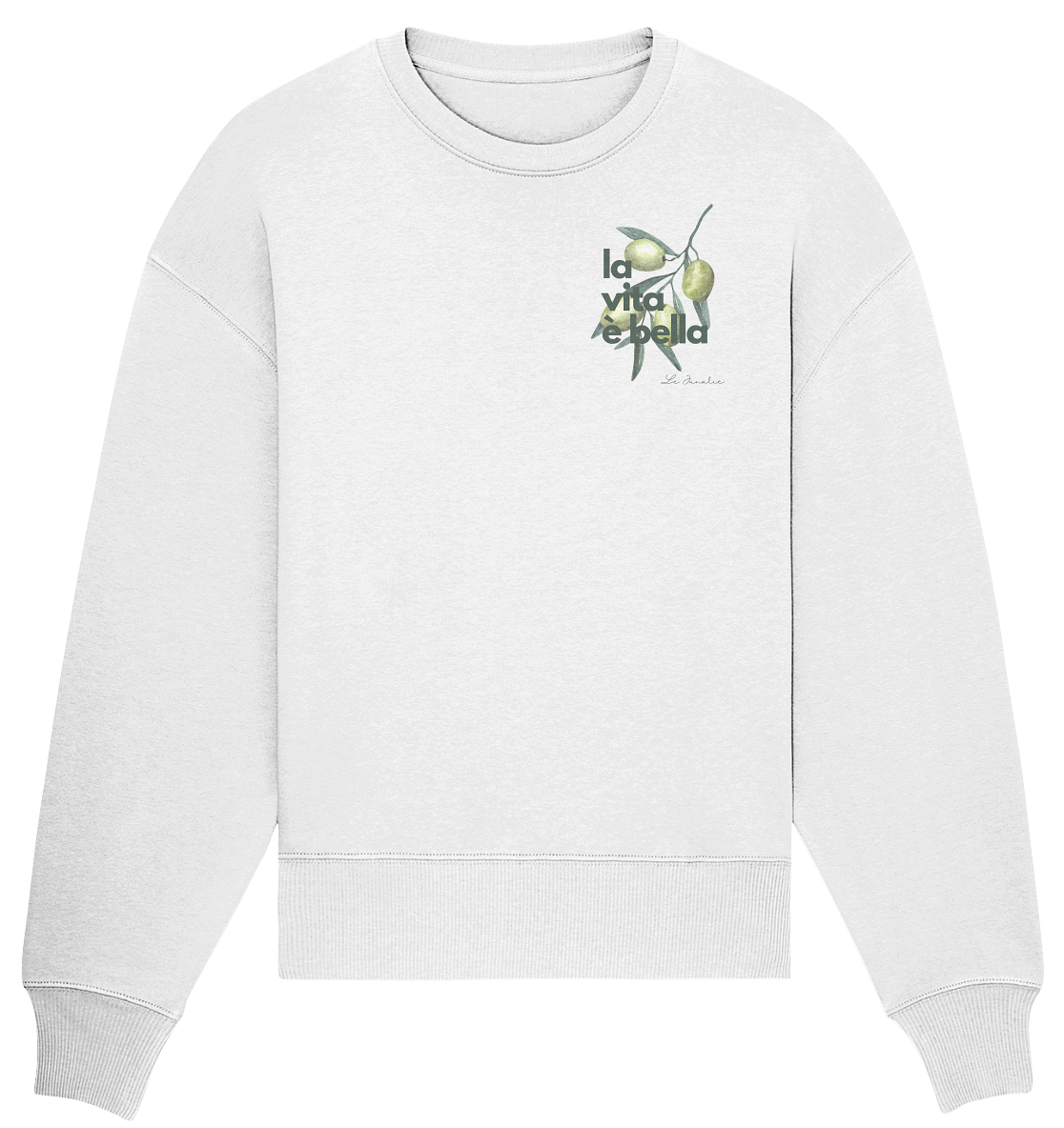 la vita è bella no. 2 - Oversize Shirt & Sweatshirt Bundle - white