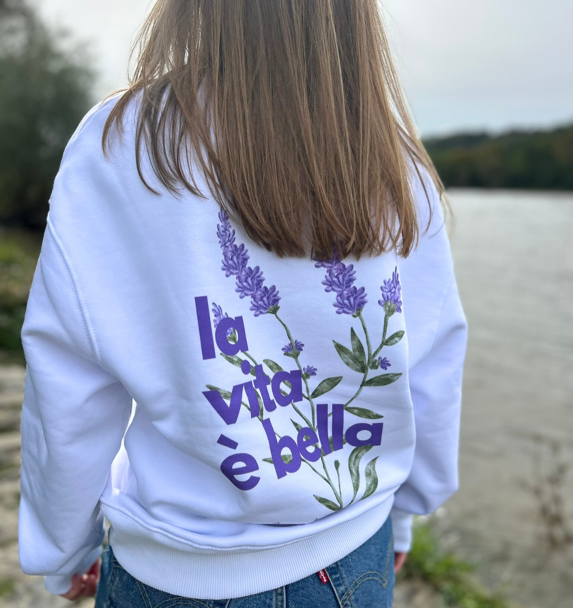 la vita è bella no. 4 - Oversize Shirt & Sweatshirt Bundle - white