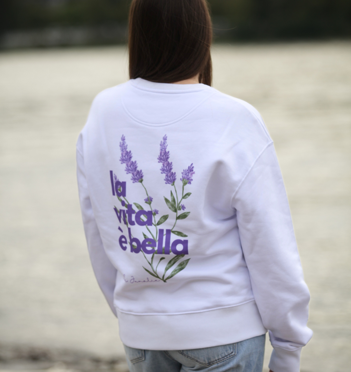 la vita è bella no. 4 - Organic Oversize Sweatshirt