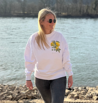 la vita è bella no. 1 - Oversize Shirt & Sweatshirt Bundle - white