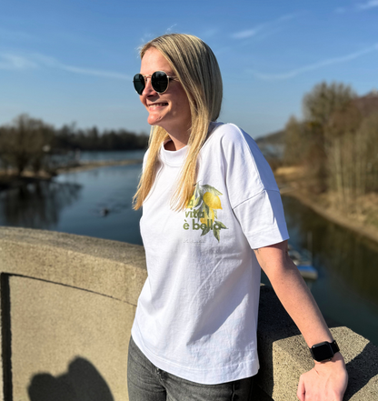 la vita è bella no. 1 - Oversize Shirt & Sweatshirt Bundle - white
