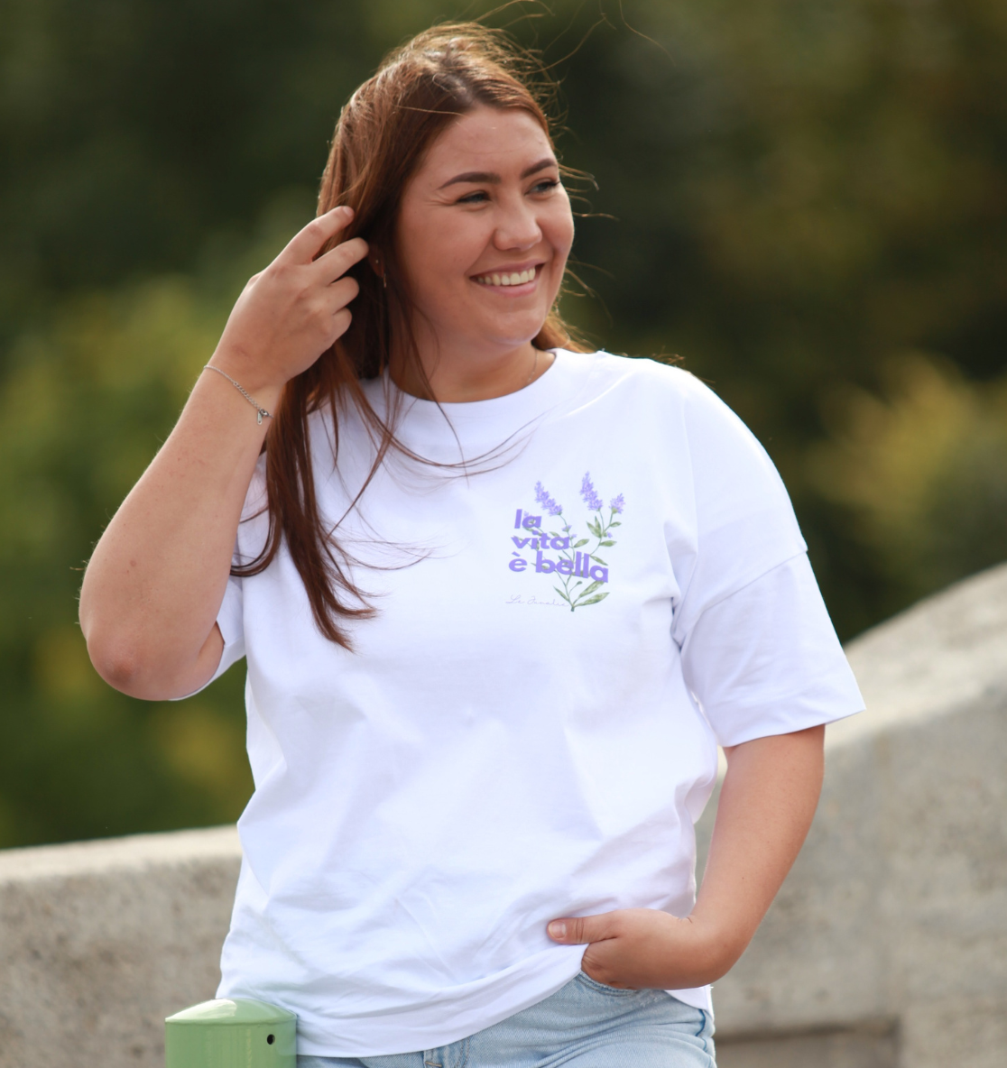 la vita è bella no. 4 - Oversize Shirt & Sweatshirt Bundle - white