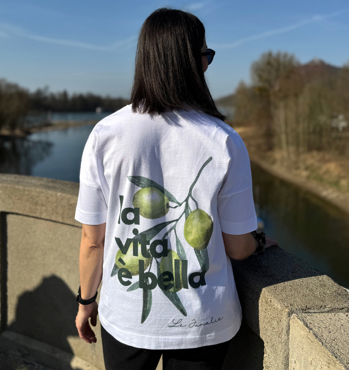la vita è bella no. 2 - Oversize Shirt & Sweatshirt Bundle - white