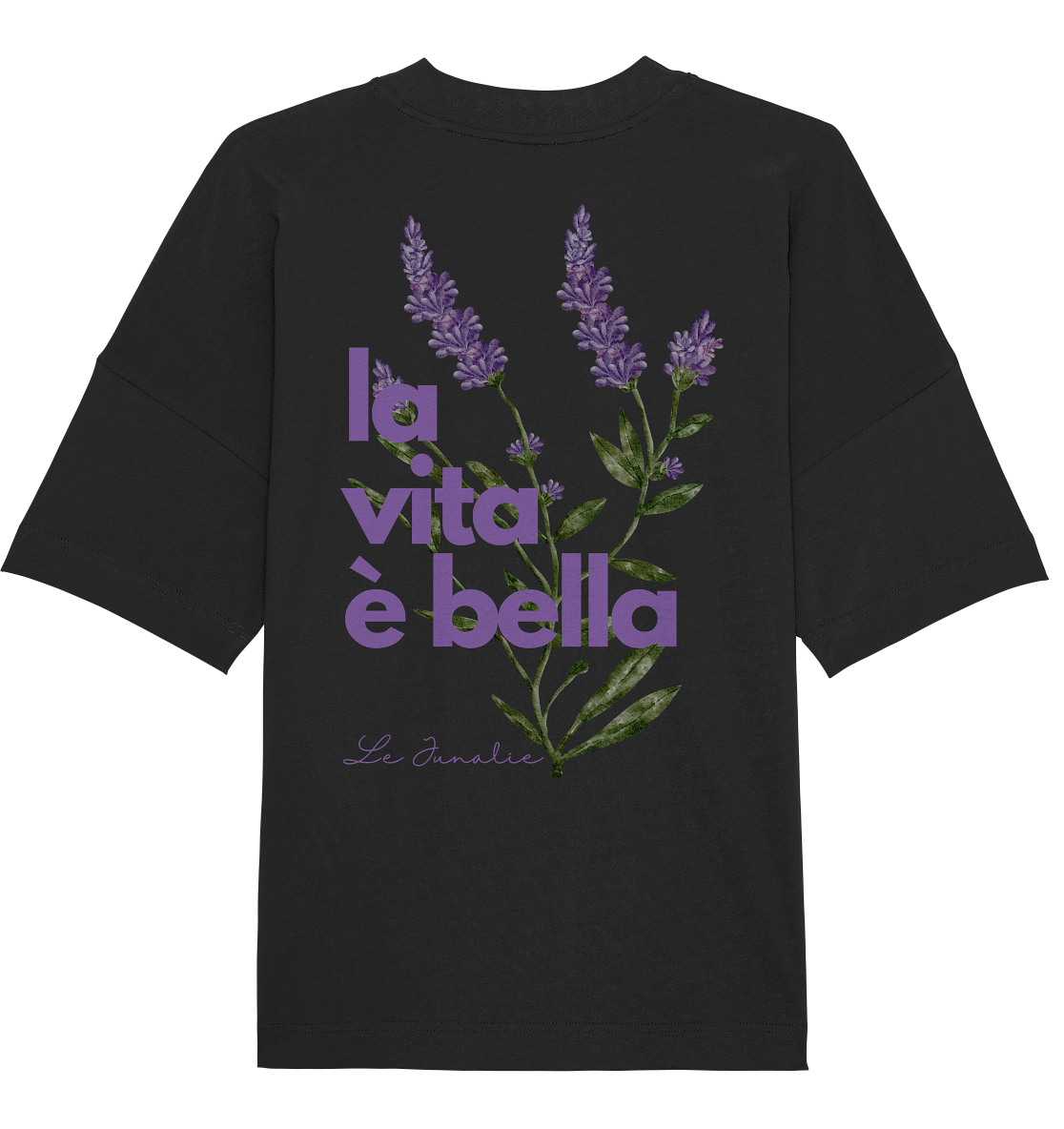 la vita è bella no. 4 - Oversize Shirt & Hoodie Bundle - black