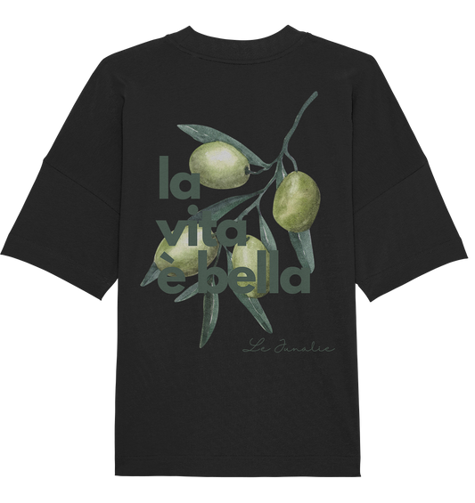 la vita è bella no. 2 - Oversize Shirt & Hoodie Bundle - black