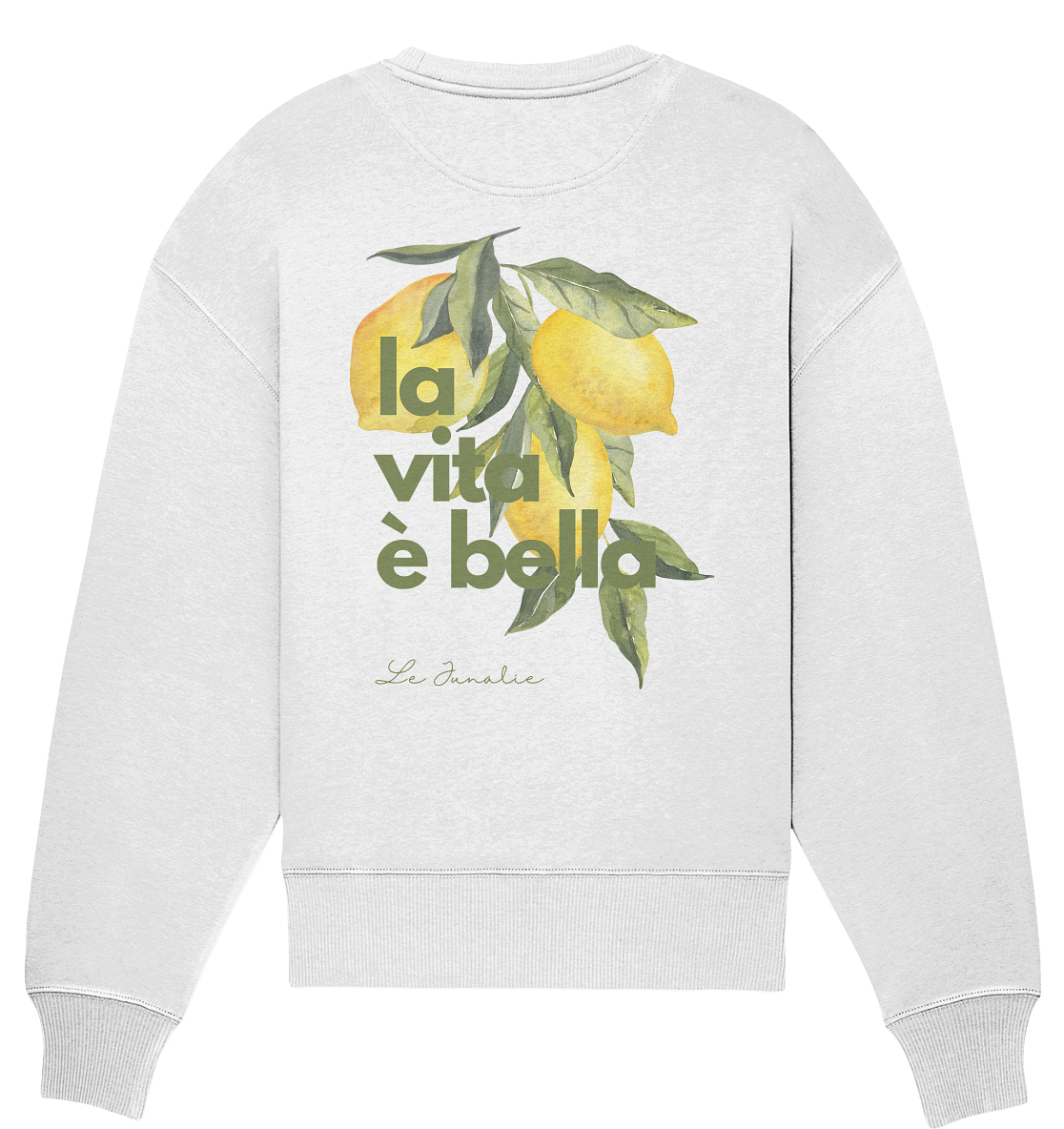 la vita è bella no. 1 - Oversize Shirt & Sweatshirt Bundle - white