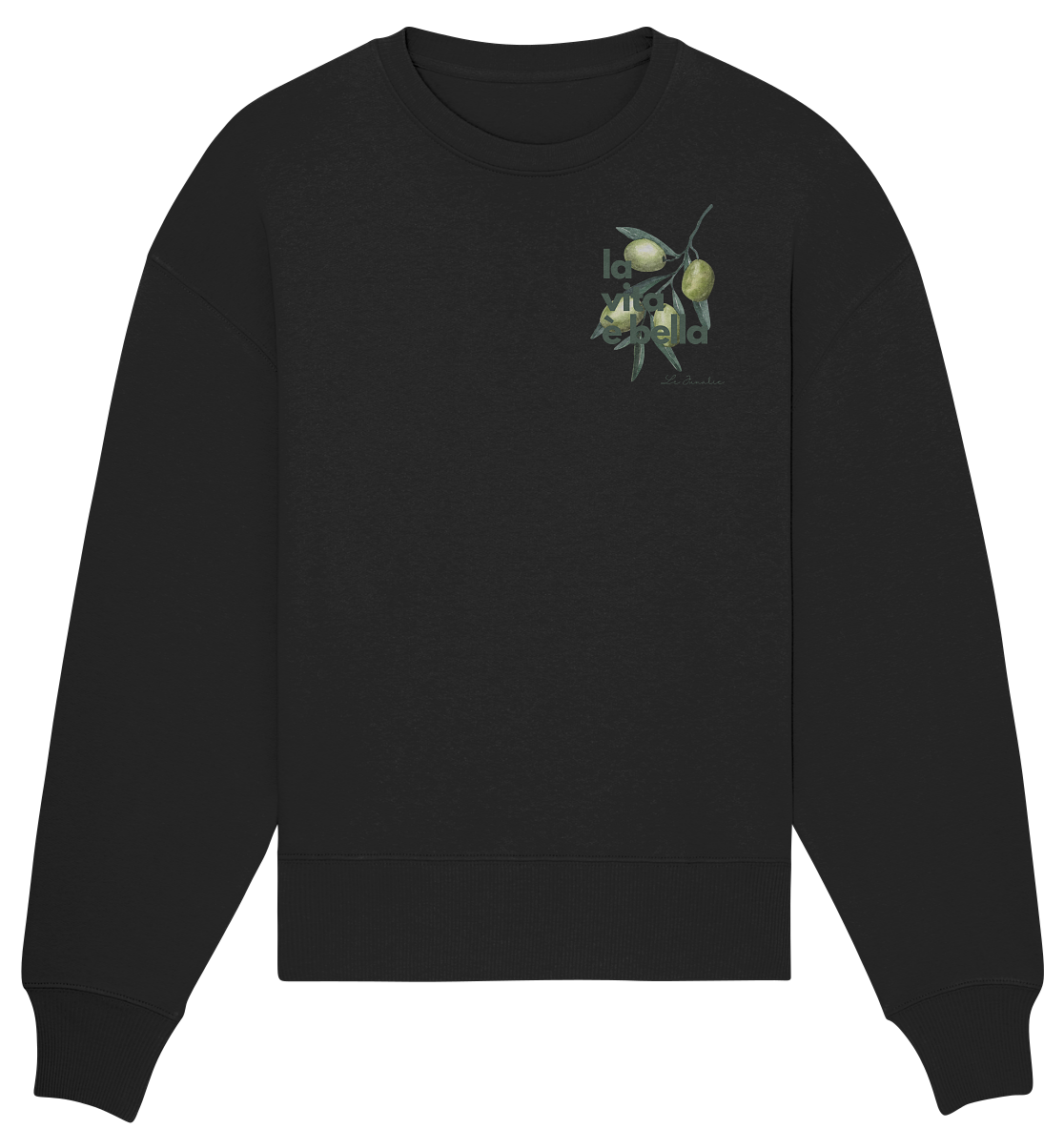 la vita è bella no. 2 - Oversize Shirt & Sweatshirt Bundle - black